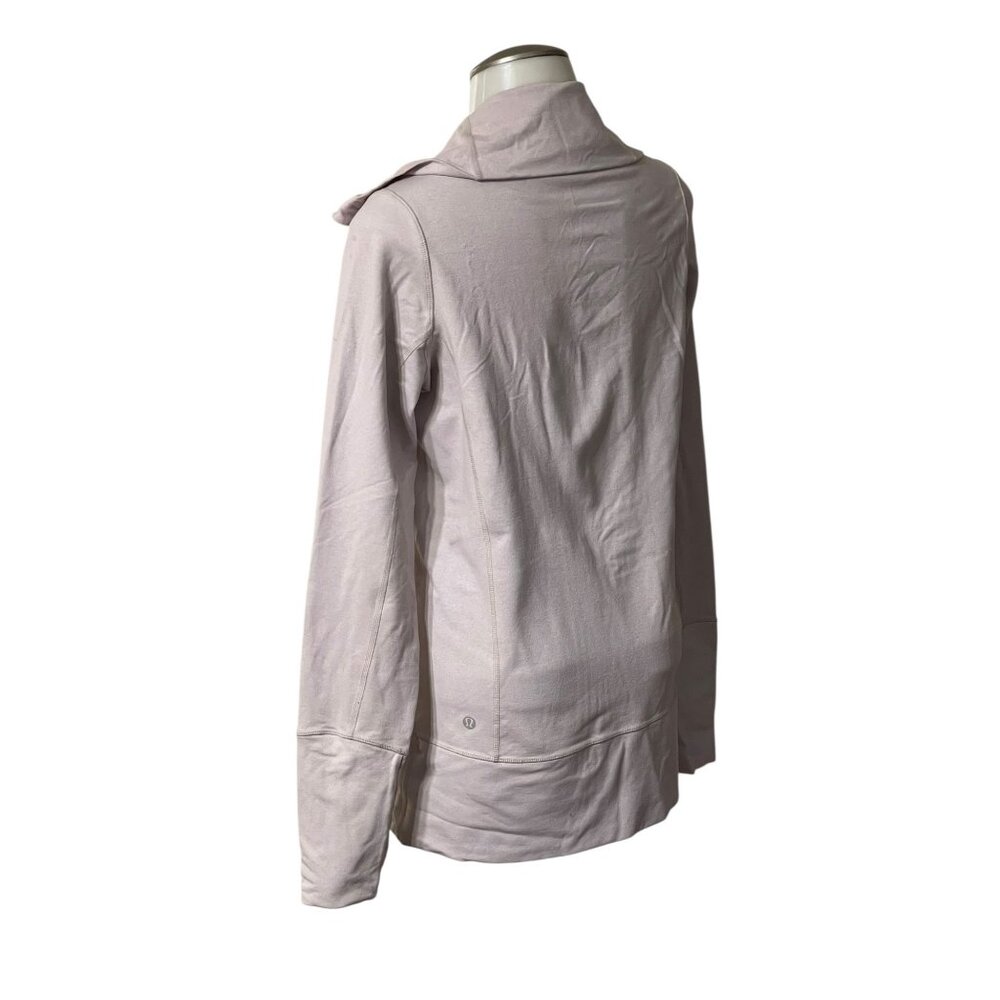Lululemon Womens Full-Zip Jacket Size 6 Light  Grayish beige color. With Thumbho - Picture 15 of 16